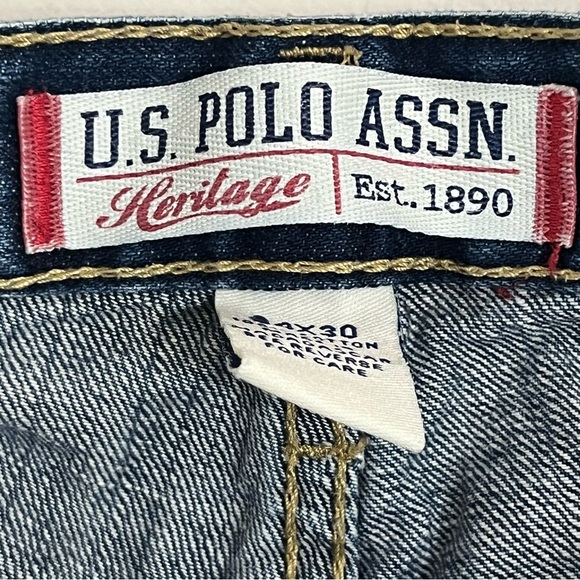 U.S. Polo Assn. Men’s Size 34 x 30 Blue Mid Rise Straight Leg Baggy Jeans - Picture 7 of 15